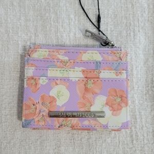 Steve Madden Lavender Floral Print Card Holder Wallet
